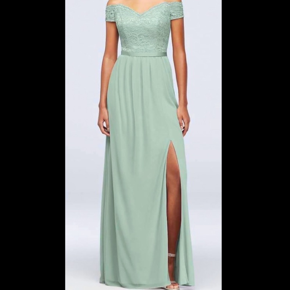 Dusty sage bridesmaid dress